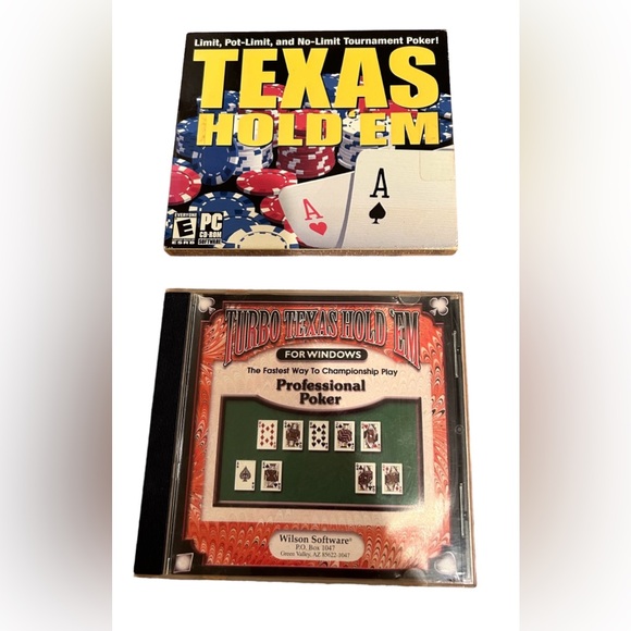 ♥️2 Texas Hold ‘Em Poker CD ROM Games for PC No Scratches Like New - Picture 1 of 4